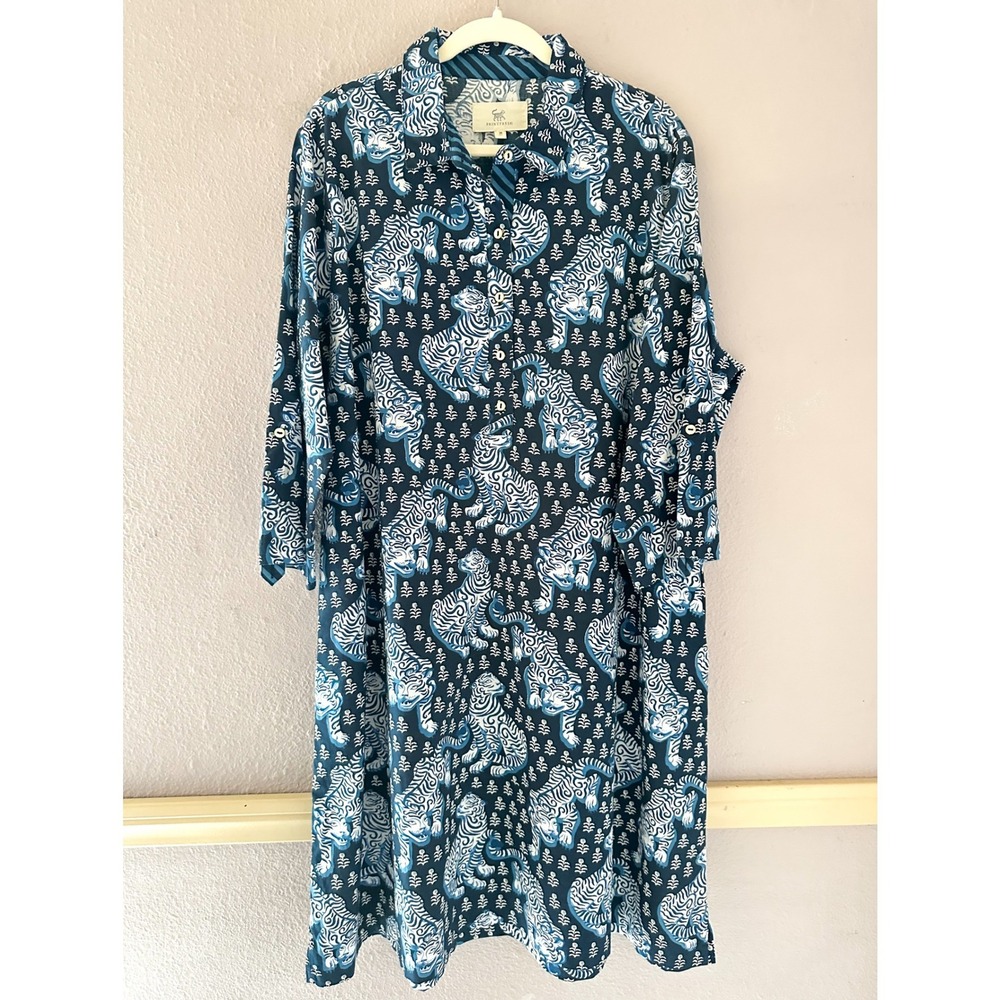 Printfresh Organic Cotton Tiger Queen Graceful Getaway‎ Dress Novelty Print 2X - Picture 3 of 6